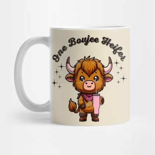 Boujee Heifer Highland Cow Valentines Day Farmyard Animal Mug